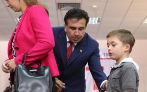 Michailas Saakašvilis su šeima